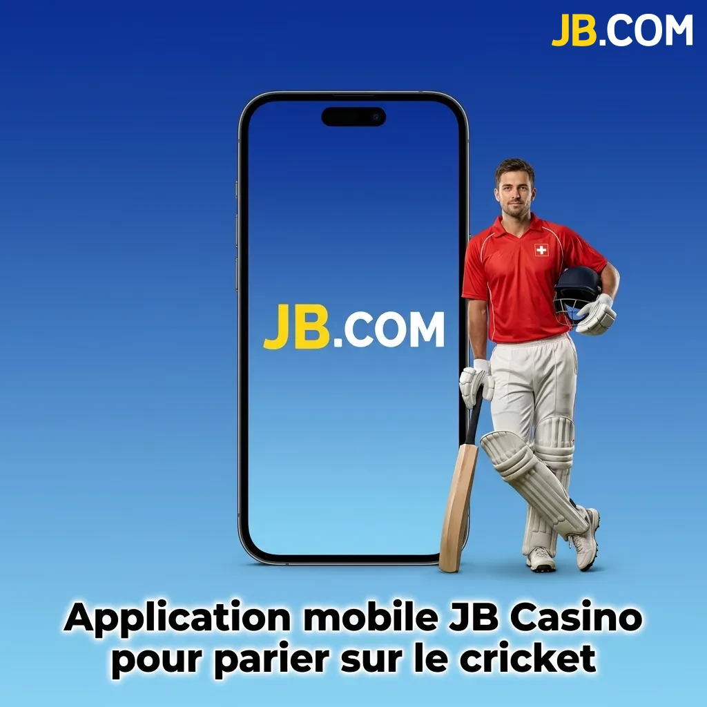 JB Casino mobile app interface showing cricket betting options on smartphone for Swiss users