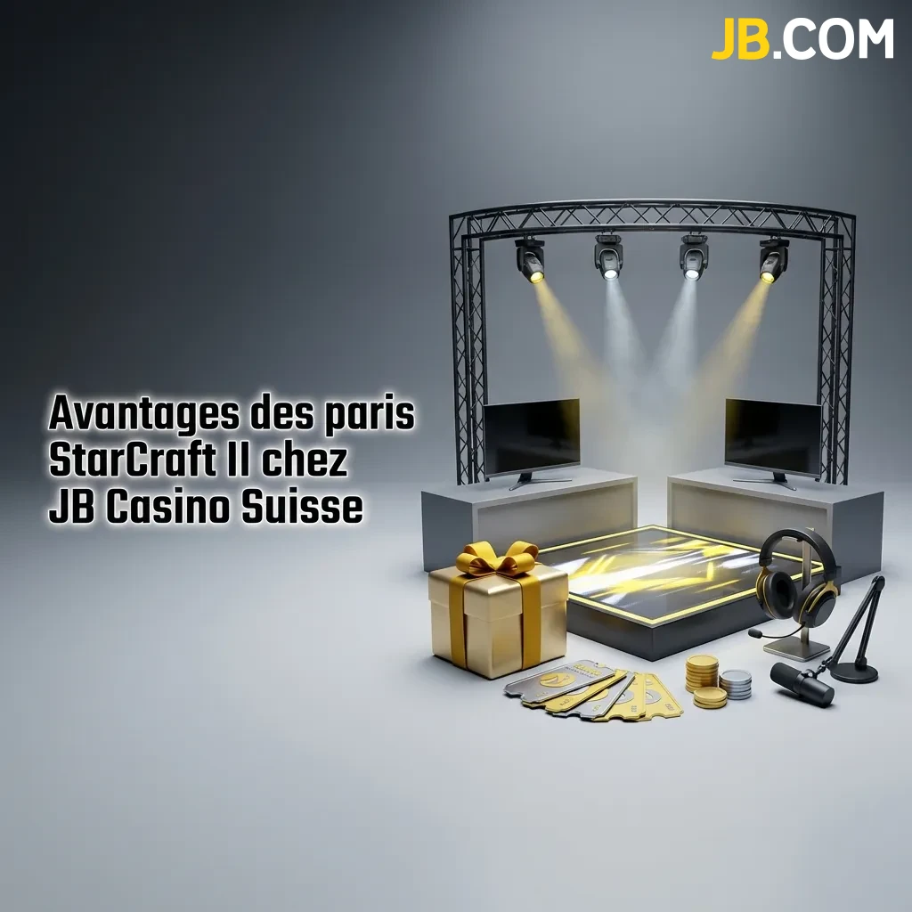 JB Casino Suisse esports betting interface showing StarCraft II odds and Swiss payment options including Twint