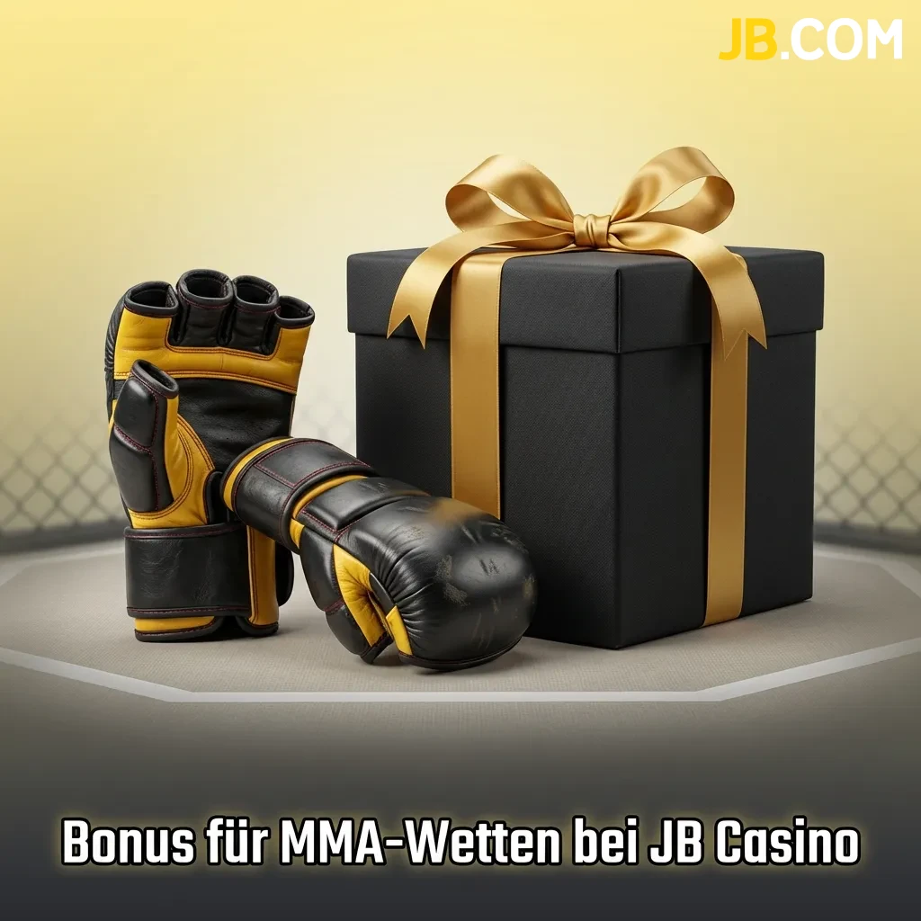 JB Casino welcome bonus for MMA and UFC sports betting with wagering requirements and minimum odds of 1.50