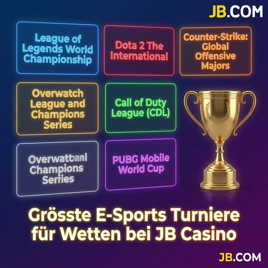 Table showing major e-sports tournaments for betting including Dota 2, CS2, League of Legends, Valorant, and other games