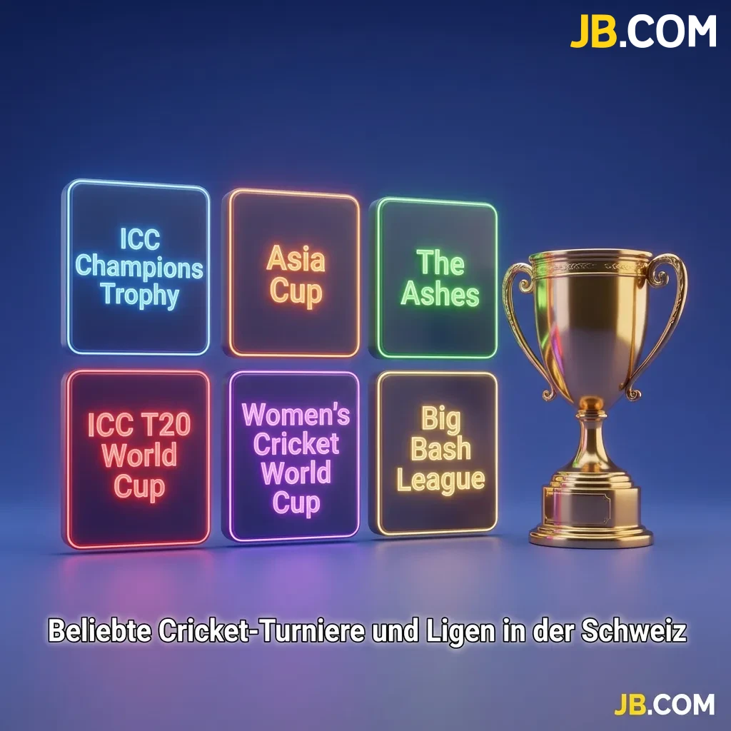 Cricket tournaments including ICC World Cup, T20 World Cup, The Ashes, and IPL matches with betting options
