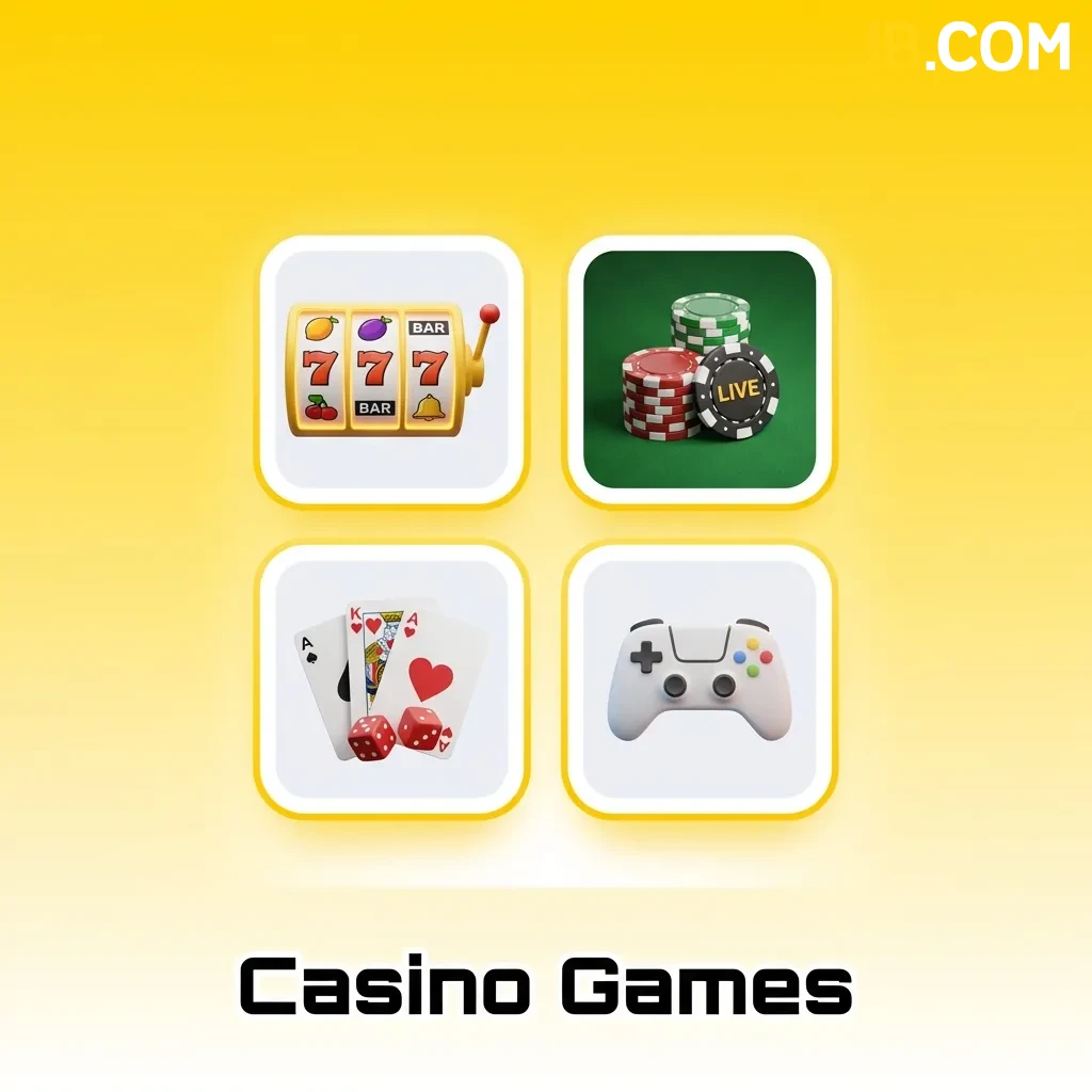Casino gaming interface showing slots, table games, and live dealer options from top providers
