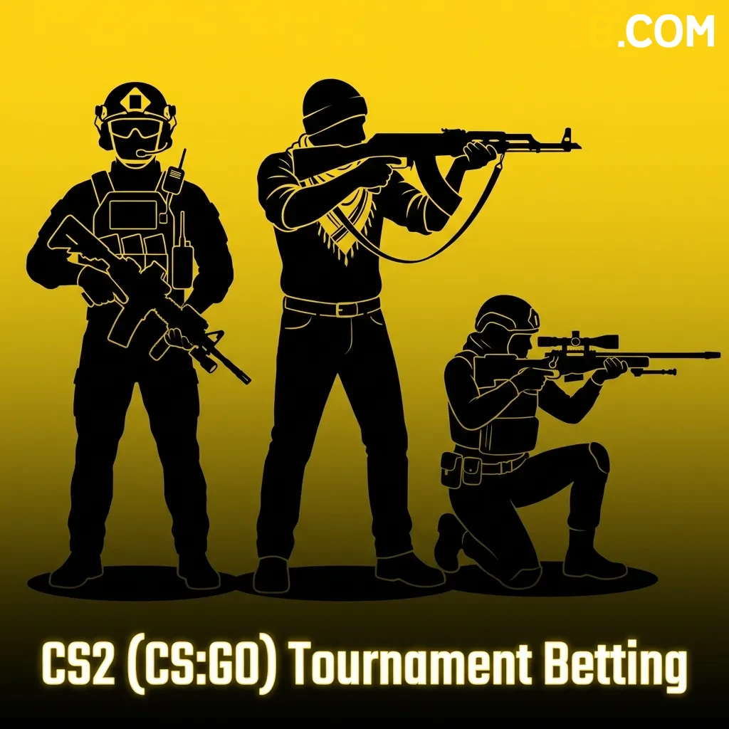 Professional CS2 esports match showing teams competing in a tactical first-person shooter tournament with betting opportunities