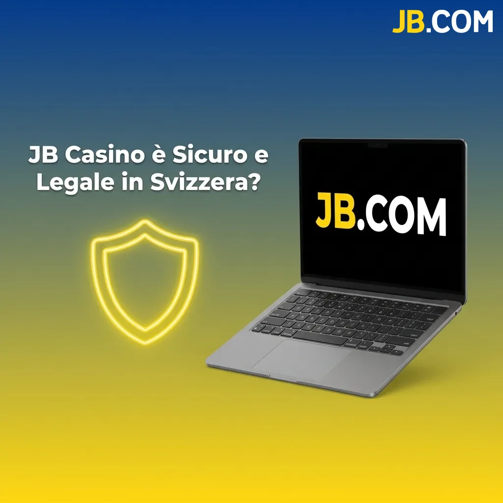 JB Casino logo with security badge and Swiss flag, representing licensed online gaming platform