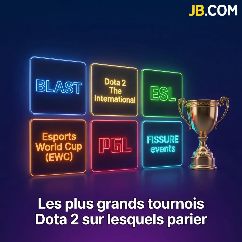 Major Dota 2 tournaments including The International, ESL One, and other premier esports championships for betting