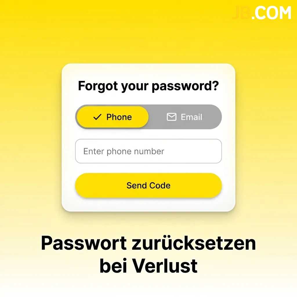 Password reset screen showing email and SMS recovery options with step-by-step instructions