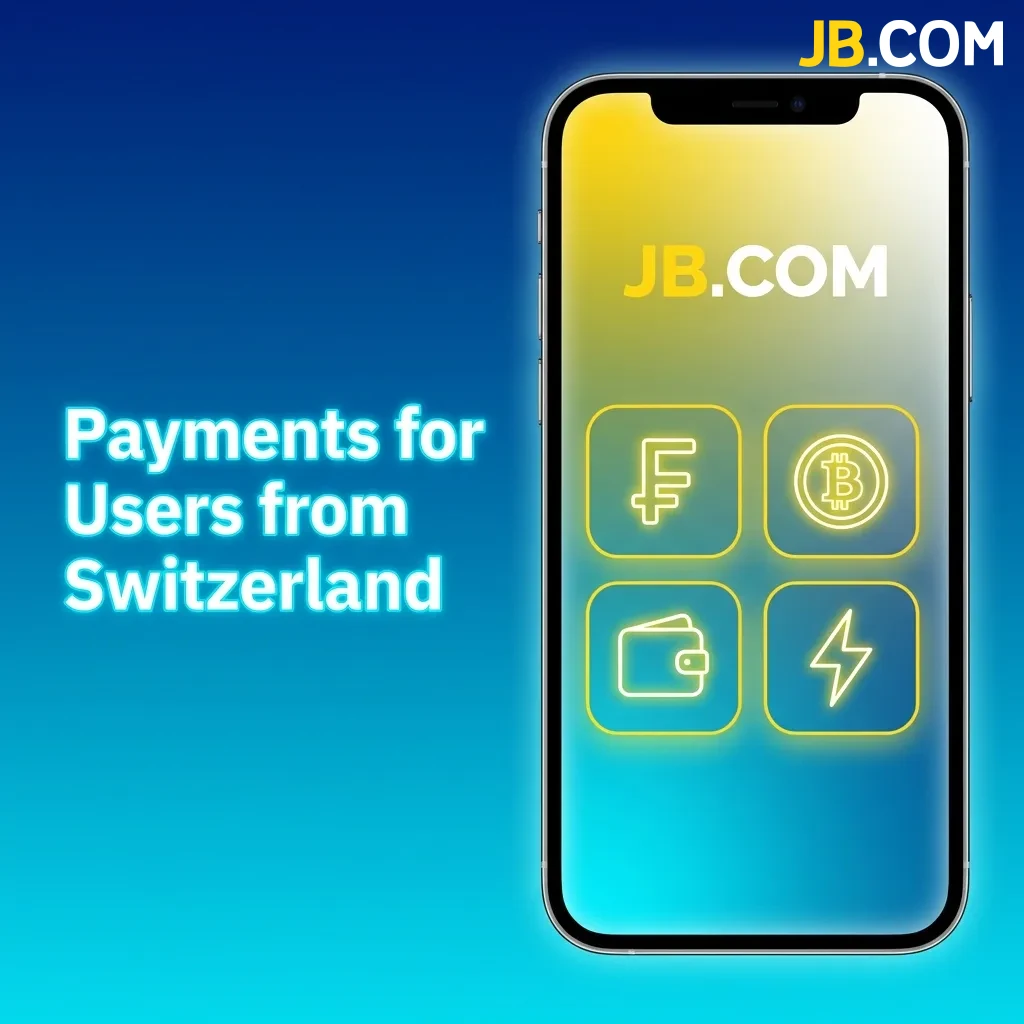 Payment methods available for Swiss users including cards, bank transfers, e-wallets, and cryptocurrency options.