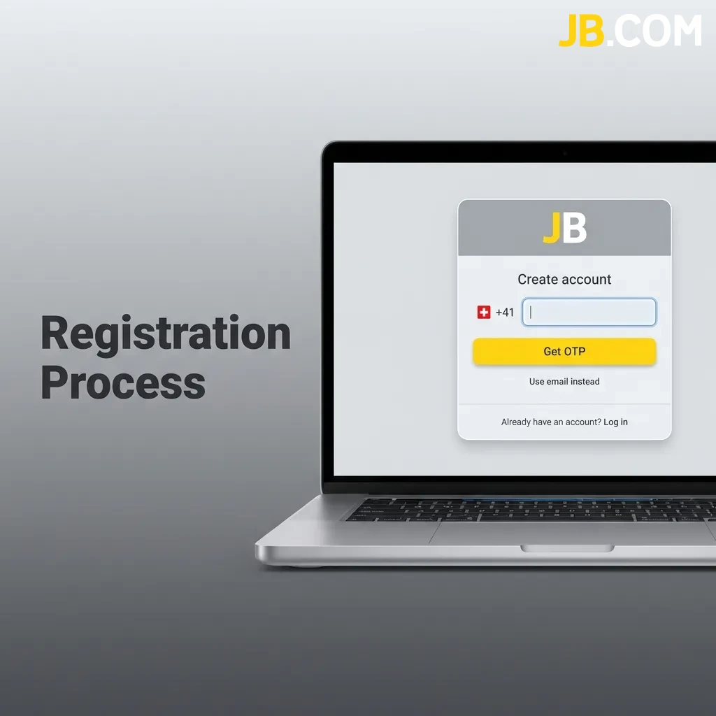 Registration form interface showing step-by-step account creation process with email, password, and currency selection fields
