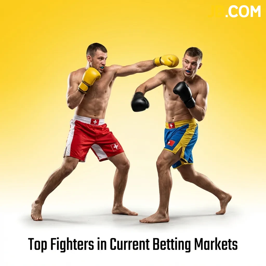 MMA fighters including Jon Jones, Islam Makhachev, and Alex Pereira featured in betting markets across weight divisions.