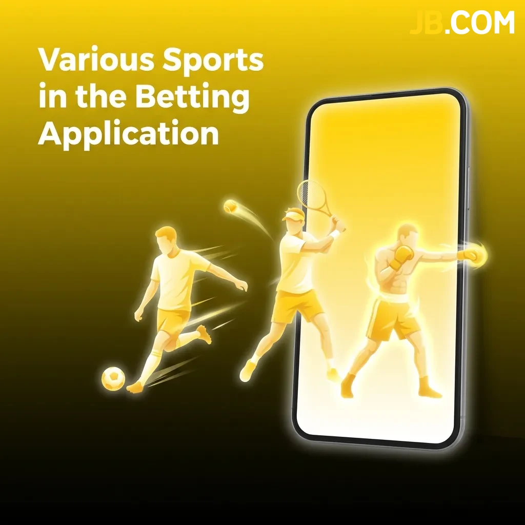 Sports betting app interface showing multiple sports options including football, hockey, tennis, basketball, and eSports
