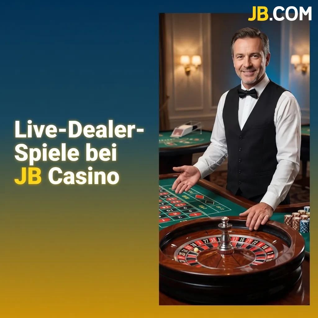 HD video streams connect players with real dealers for roulette, blackjack, baccarat, game shows, and poker at JB Casino