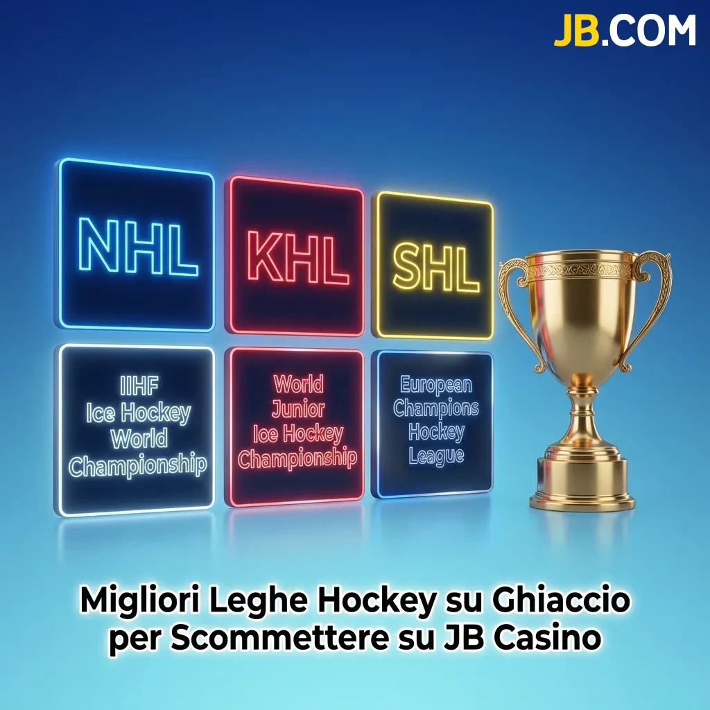 Hockey su ghiaccio: leghe disponibili per scommesse su JB Casino, inclusa NHL, KHL, SHL e campionati europei