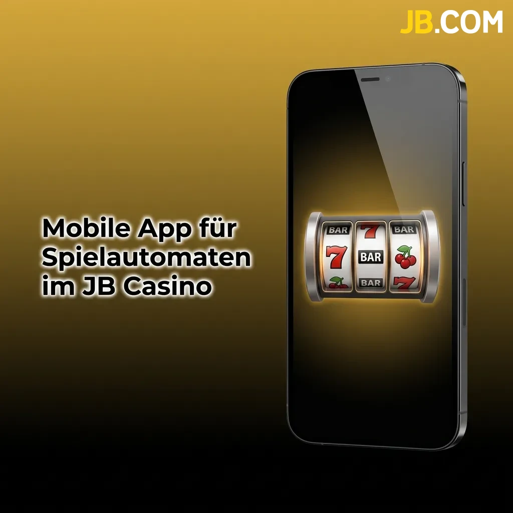 JB Casino mobile app interface showing slot games, navigation menu, and touch controls on smartphone screen