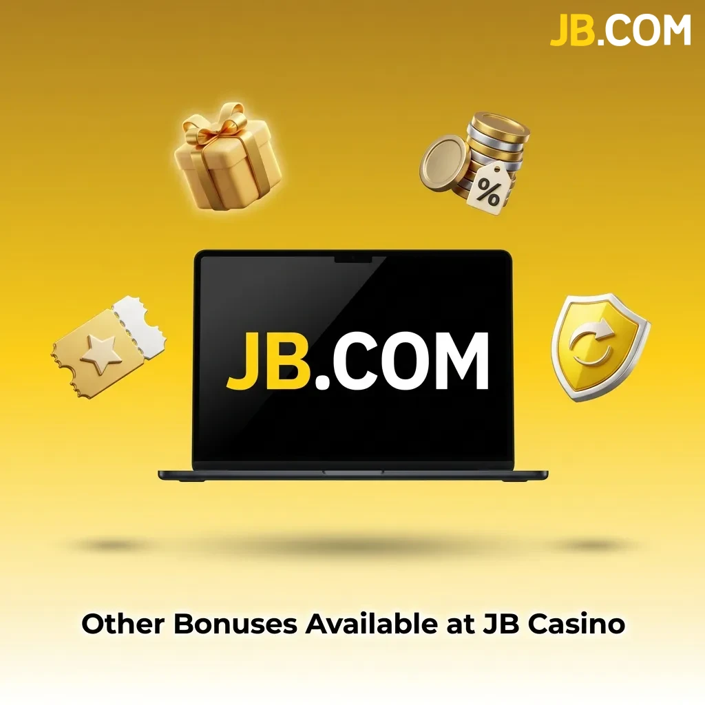JB Casino bonus promotions including reload, cashback, free bet, birthday bonus, and referral offers