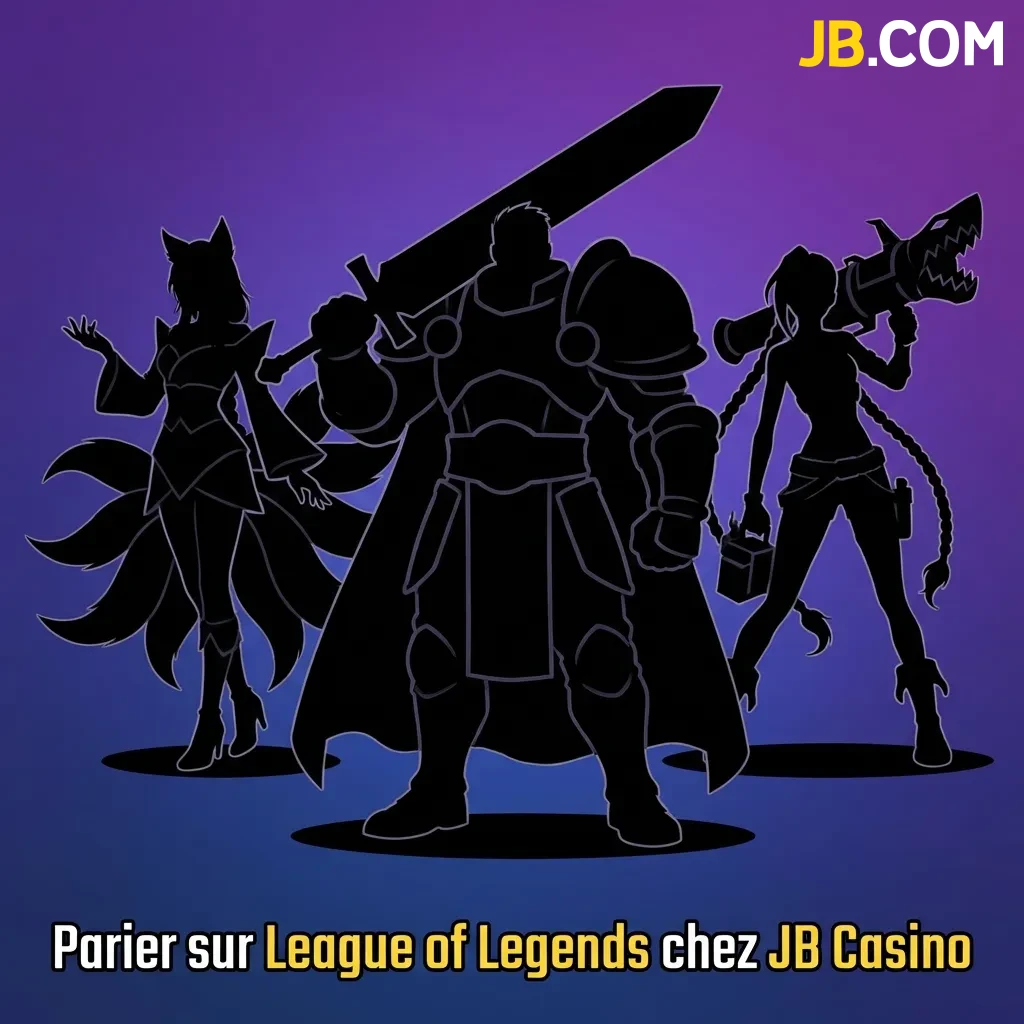 League of Legends esports betting at JB Casino showing match predictions and tournament options