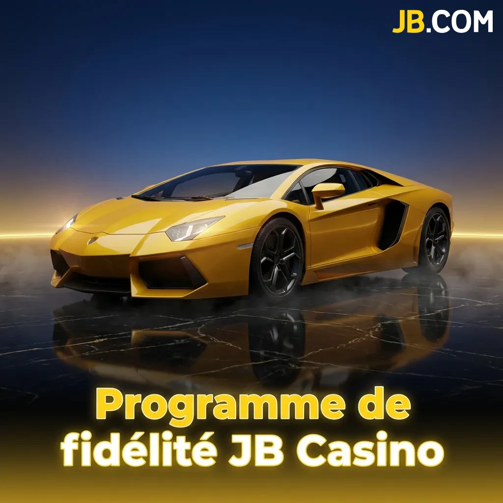 JB Casino loyalty program showing six-tier progression system with points, rewards, and exclusive VIP benefits.