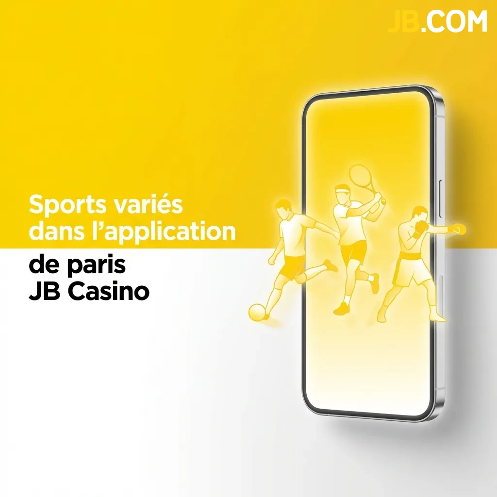 JB Casino app displaying various sports betting options including football, tennis, basketball, and esports