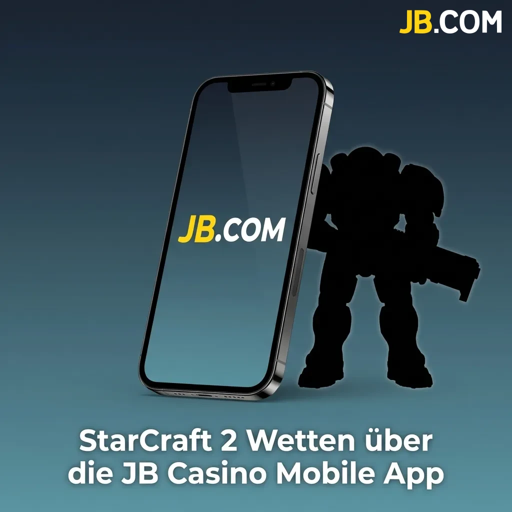 JB Casino mobile app showing StarCraft 2 betting markets with live matches and real-time odds on smartphone screen