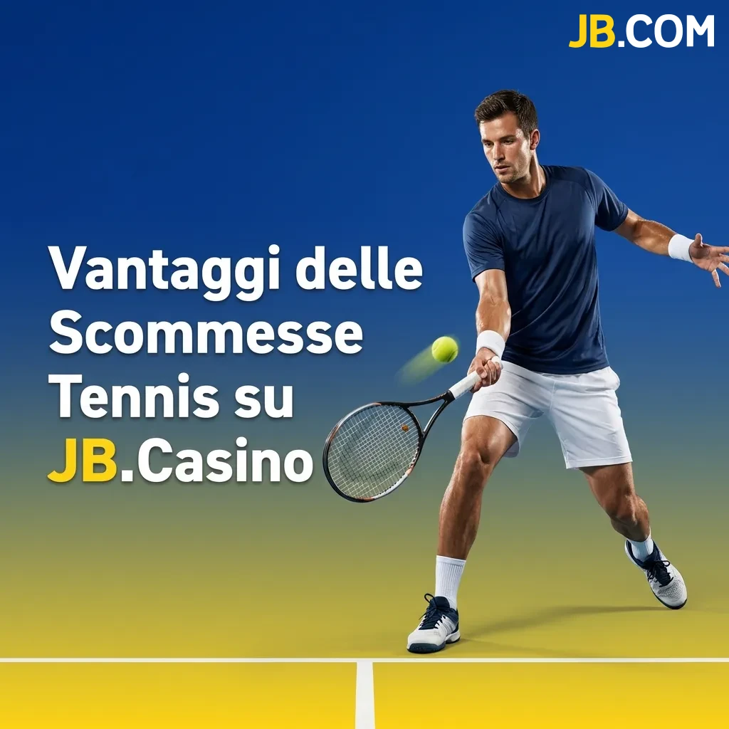 JB Casino piattaforma scommesse tennis con mercati live, quote competitive, cash-out e statistiche integrate per tornei ATP/WTA