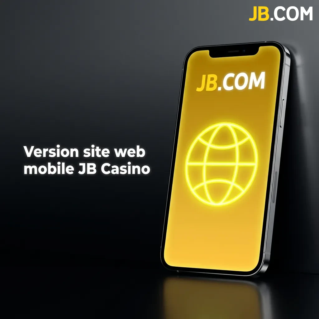 JB Casino mobile website interface displayed on smartphone showing casino games and betting options