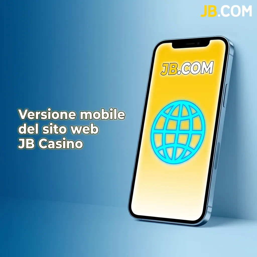 JB Casino mobile website displayed on smartphone showing casino games and betting options